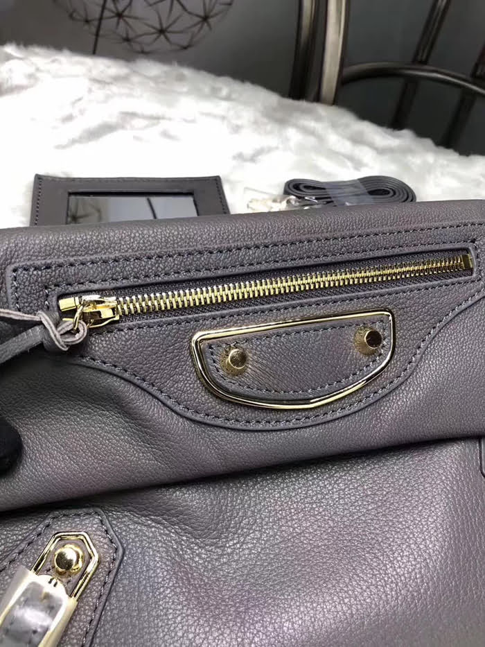 BALENCIAG巴黎世家 義大利進口山羊皮手抓包 原版品質 簡單時尚手包 配肩帶可斜挎  BL1024